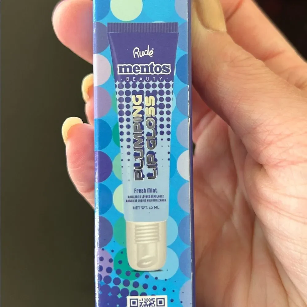 Rude Cosmetics x Mentos Beauty Plumping Lip Gloss - Clean Mint NIB